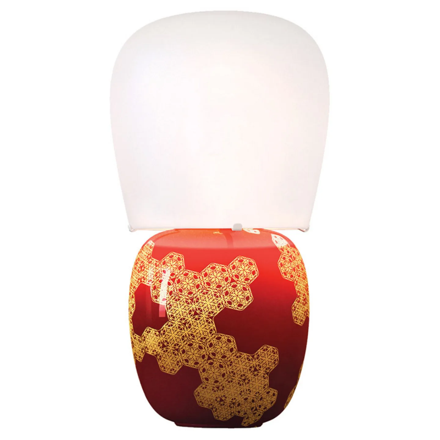 Hive Tischleuchte Red - KDLN - Wohnzimmer - Design - Keramik - Mit Schirm
