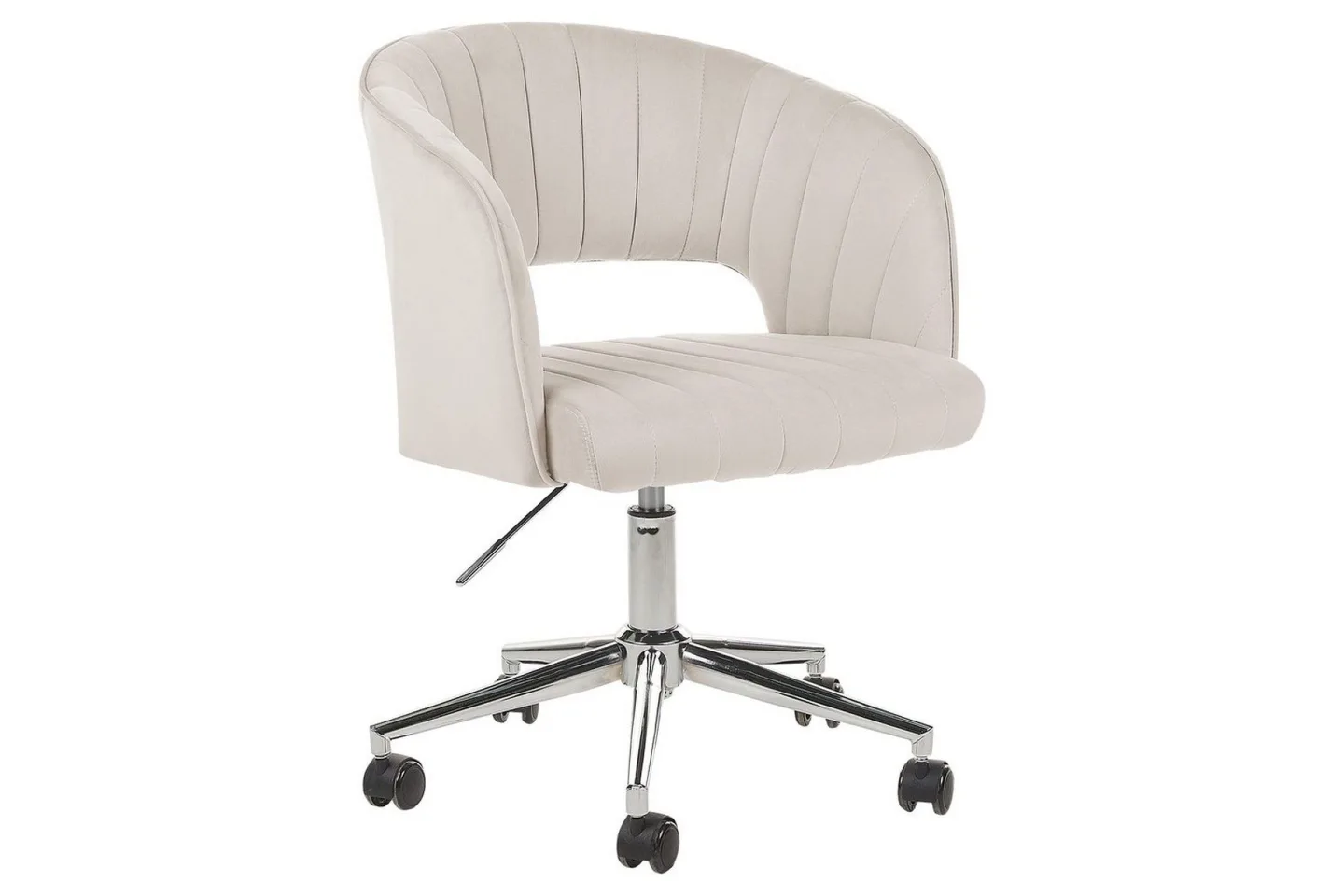 Kontorsstol Katonah Beige/Svart/Silver - Beige/Svart/Silver