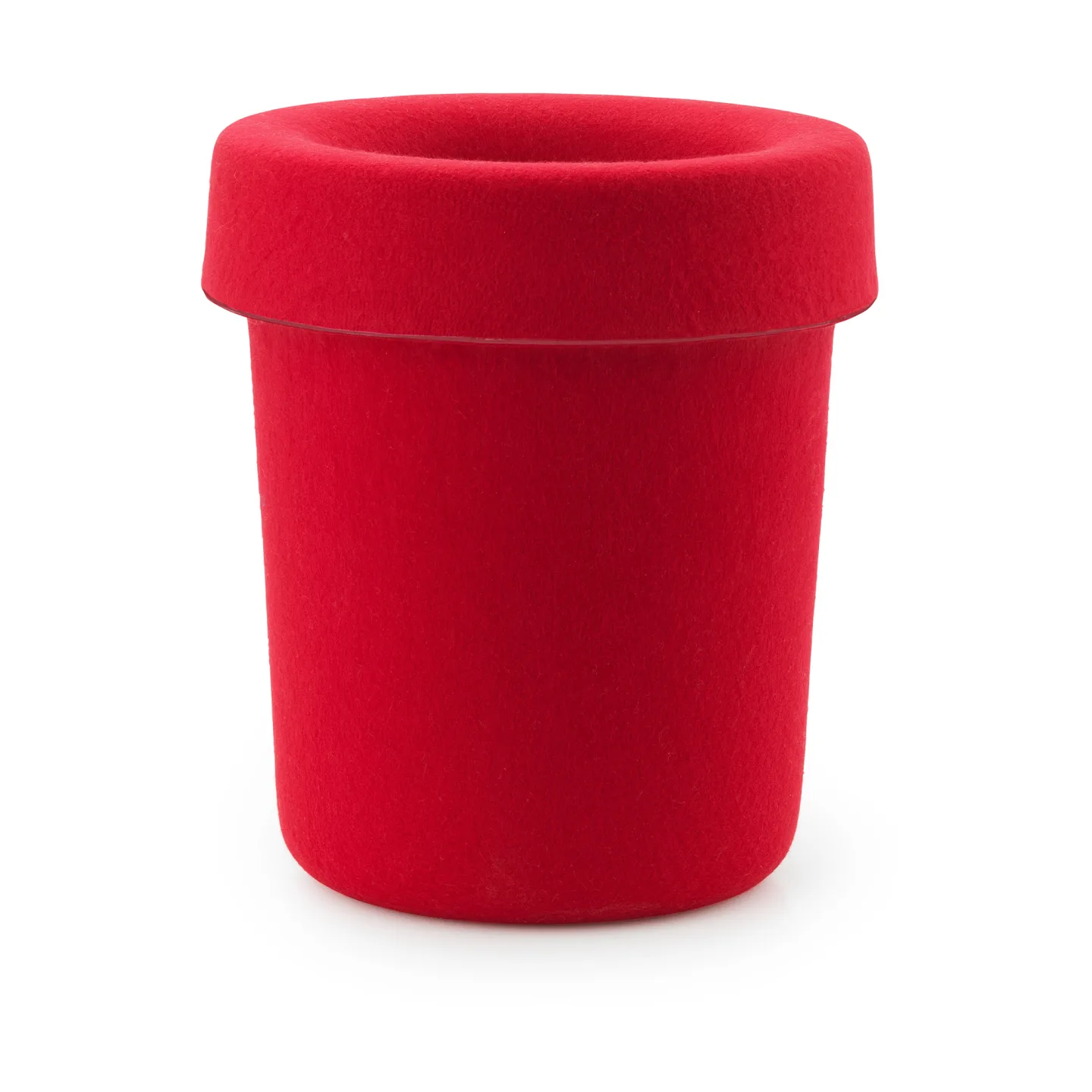 Normann Copenhagen - Hide Office Bin Bright Red - Korgar och lådor - Simon Legald - Röd - Plast