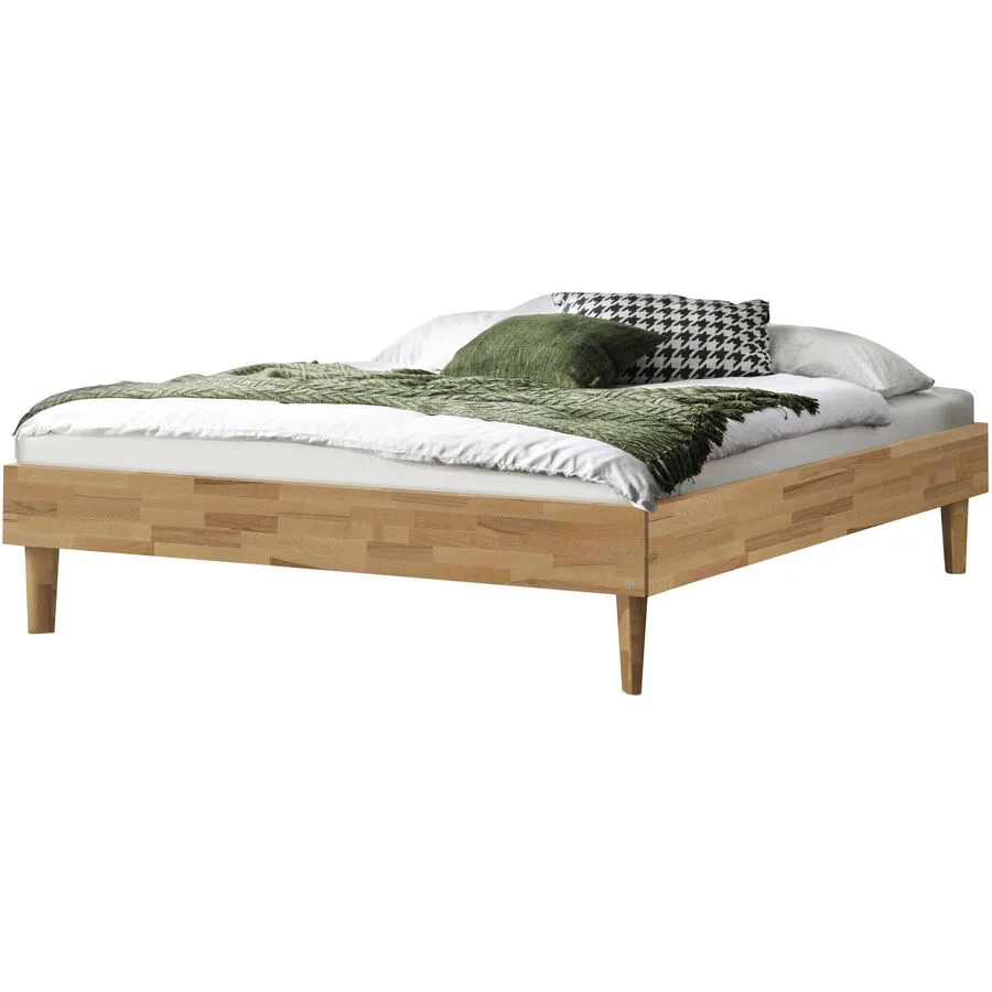 Hasena Bett Sassari Kernbuche Kernbuche massiv Massivholz 100 x 200 cm