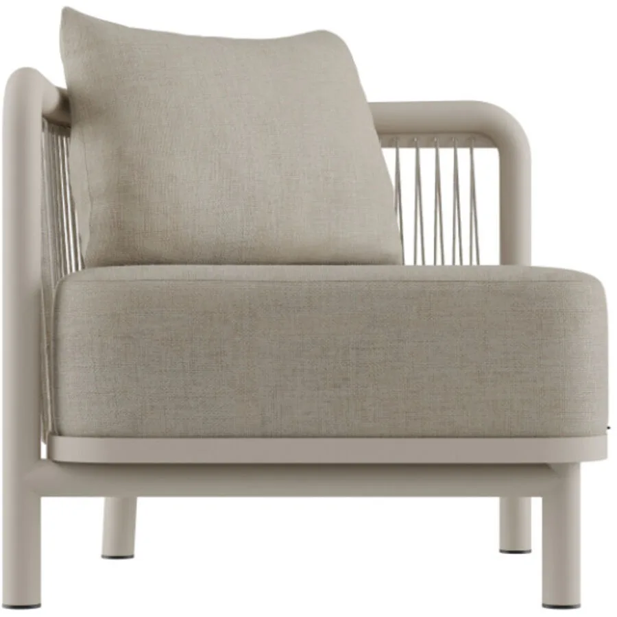 SACKit Loungeelement Kirra Sand 80% Olefin und 20% recyceltes Olefin-Polyester/Aluminium 1 B 77.5 cm T 77.5 cm