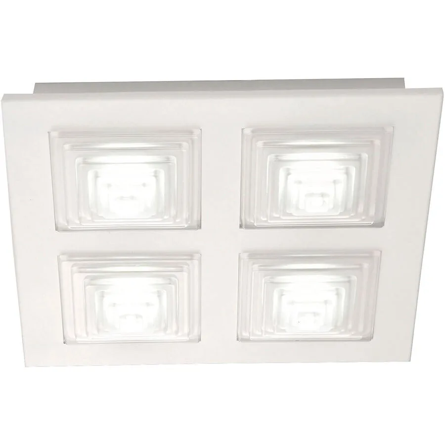 Deckenlampe Faras Weiss Metall 35 cm 7 cm - LED - Lichtfarbe: Warmweiss - LED Energiesparlampen