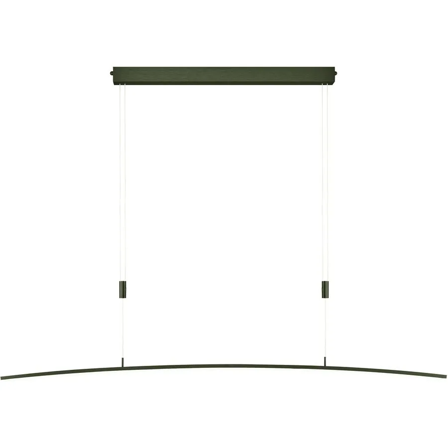 Designer-Pendellampe Bankamp Plain bronze dimmbar 131 cm - Farbe: bronze matt eloxiert - LED - Lichtfarbe: Extra warmweiss - Helles Neutralweiss -