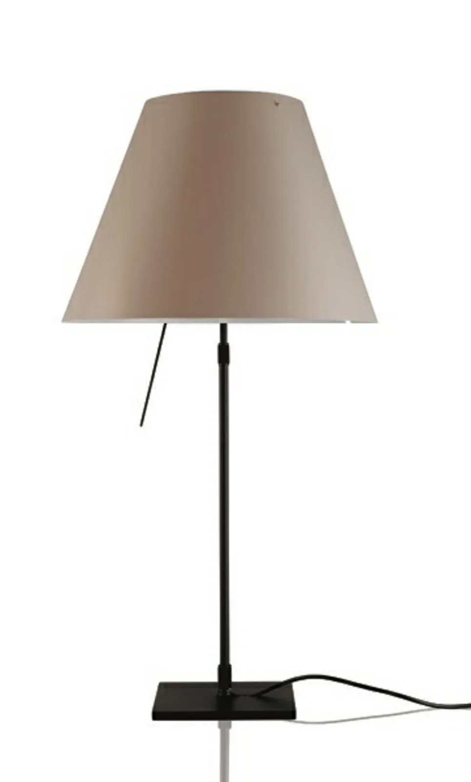 Costanza Tischleuchte, schwarz/sandstein - Luceplan - Wohnzimmer - Aluminium