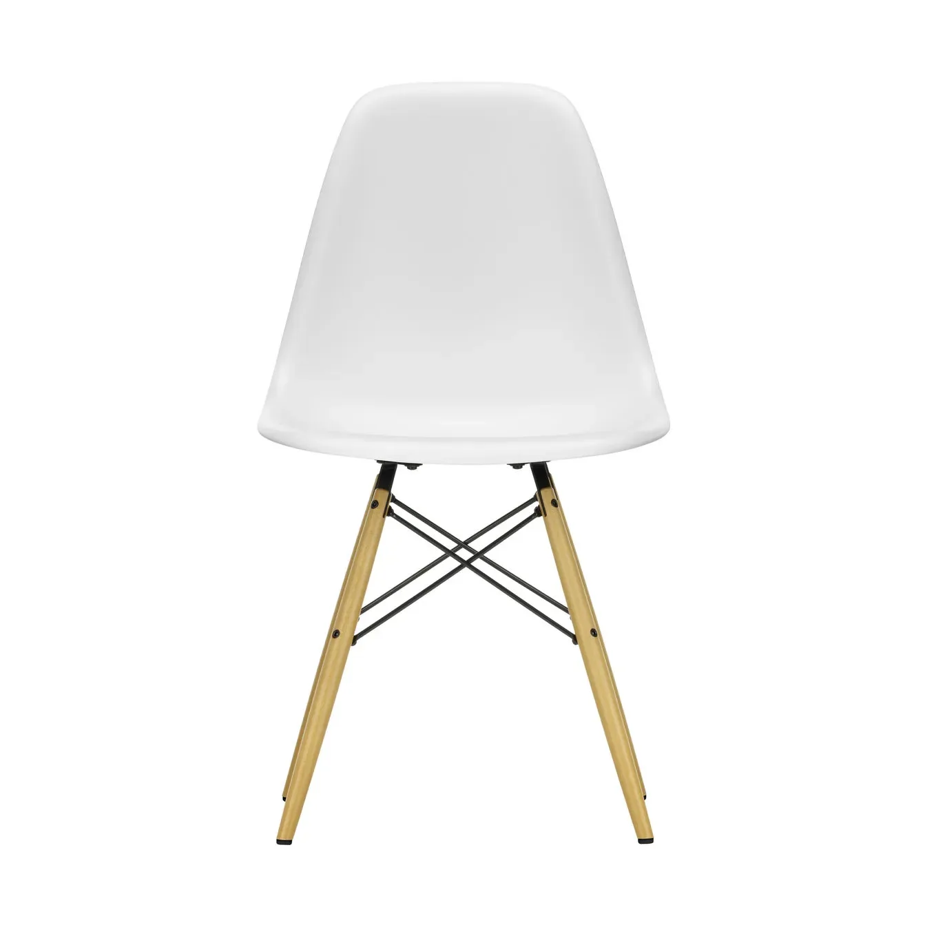 Vitra Eames Plastic Side Chair RE DSW stol 85 cotton white-golden maple