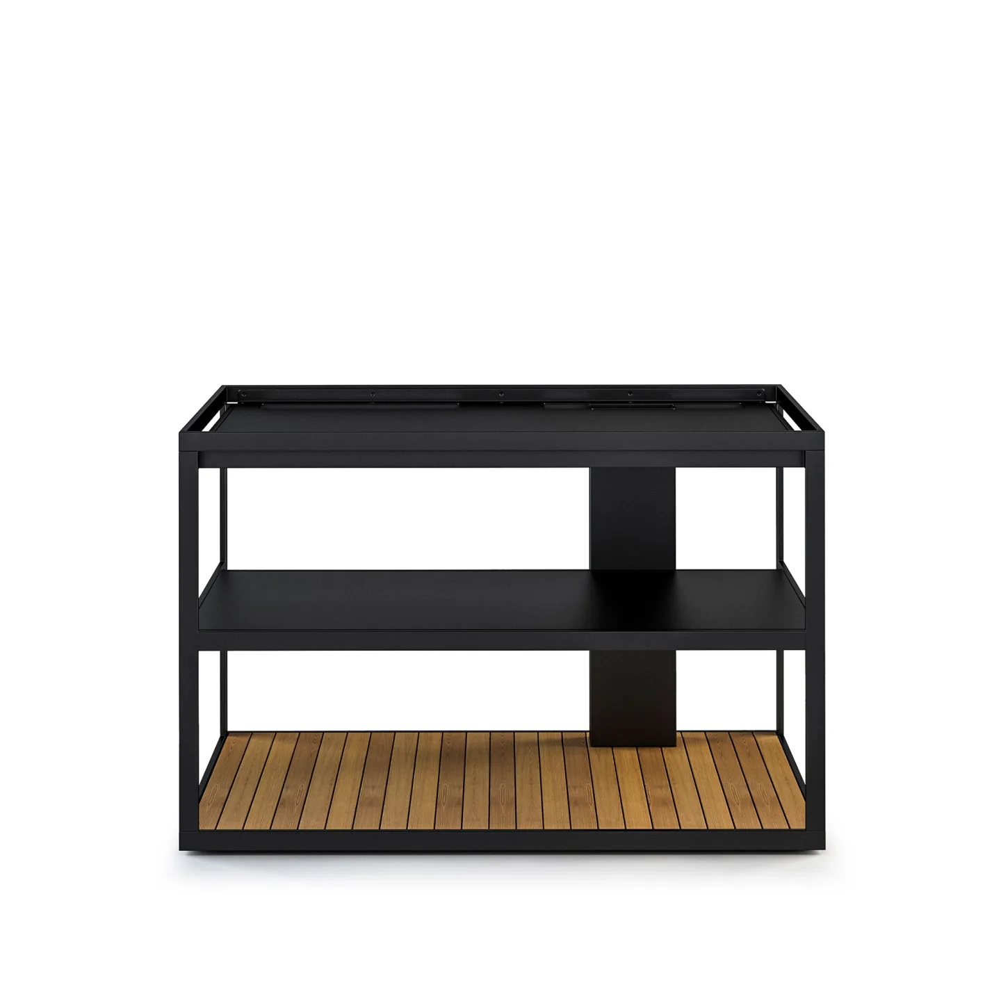 Röshults - Open Kitchen Frame 100, Anthracite, Teak Bottom - Utekök - Broberg & Ridderstråle