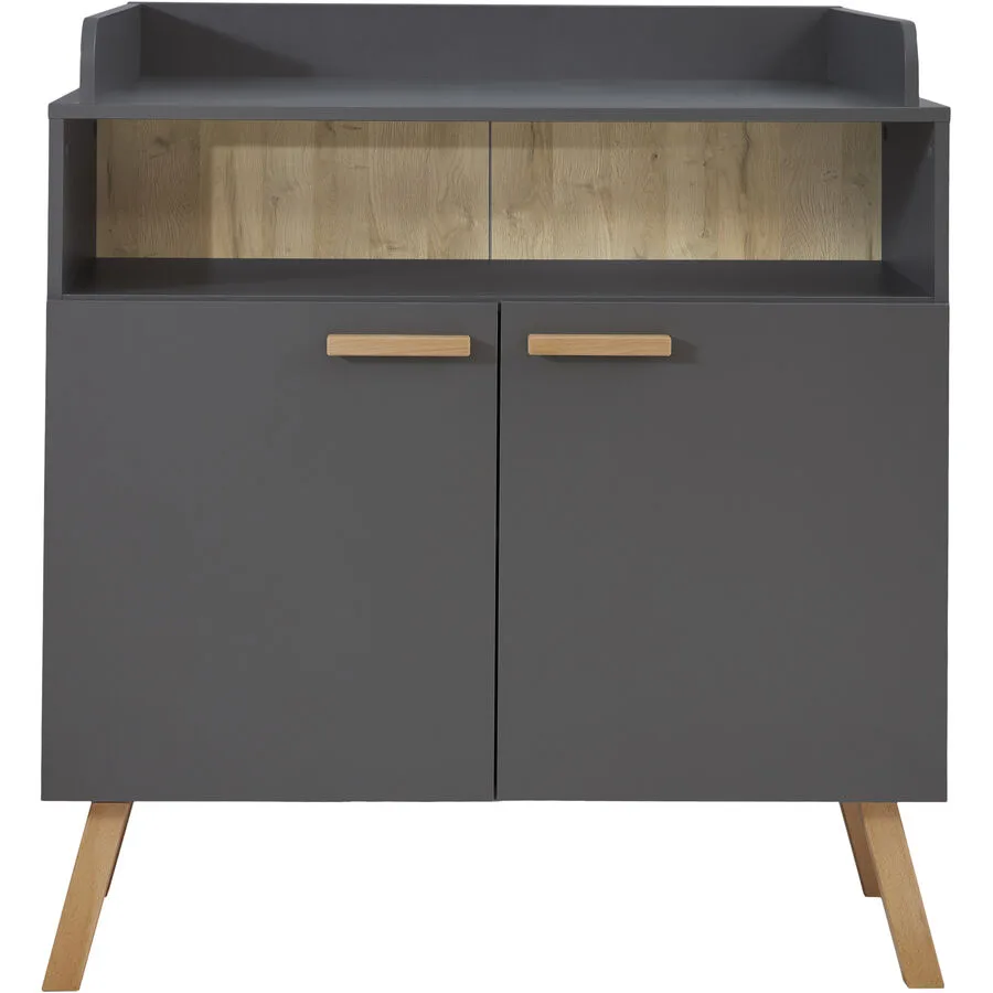 Wickelkommode Matis grau Holzwerkstoff B 96 T 78 H 105 cm