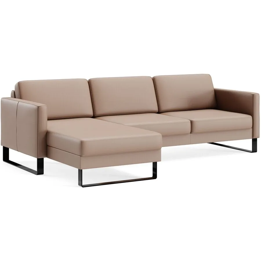 Ecksofa Devin Leder taupe B 247 T 157 cm - Möbel Konfigurator: Traummöbel individuell zusammenstellen