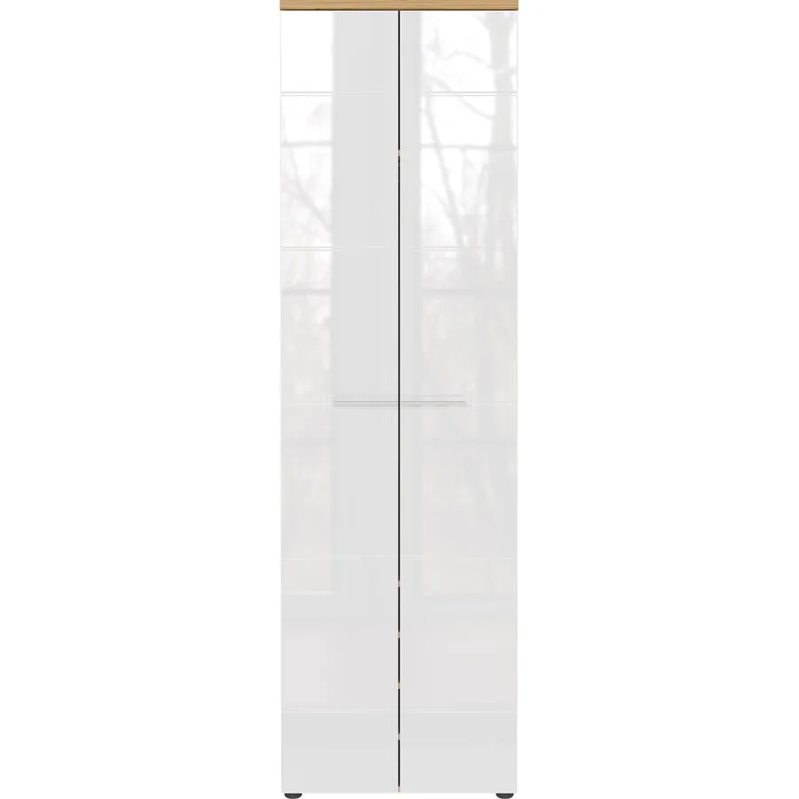 Garderobenschrank Tuya weiss/eiche Holzwerkstoff B 60 T 41 H 198 cm