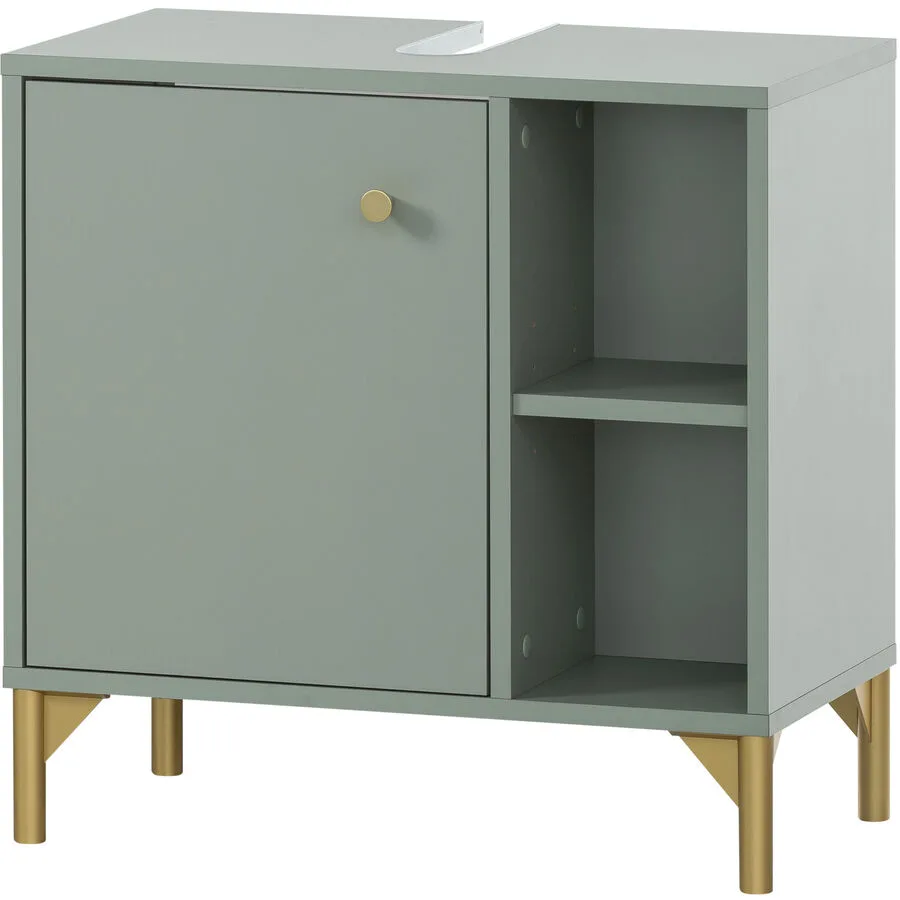 Waschbeckenunterschrank Joachim Grün Holzwerkstoff 60.2 cm 33.05 cm - Farbe: Pistazie