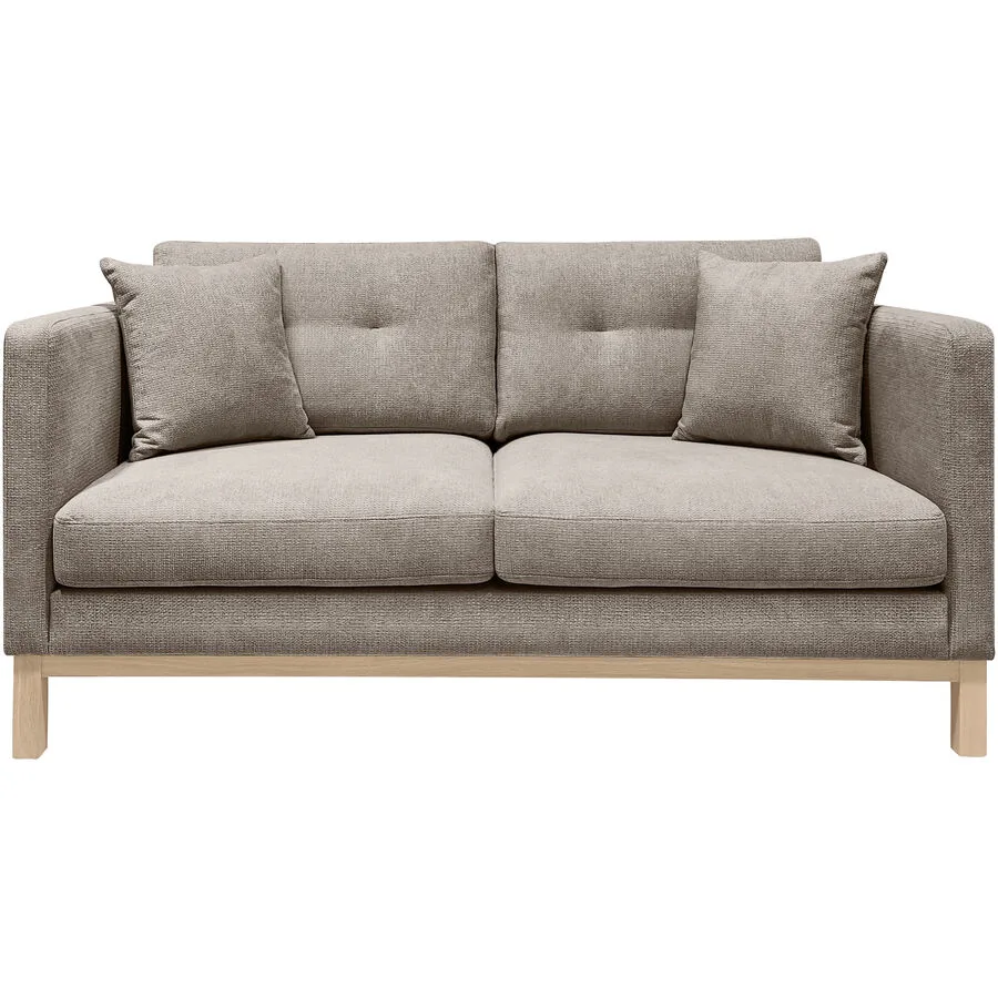 Sofa Woody Ohne Stoff hellgrau B 155 T 89 cm