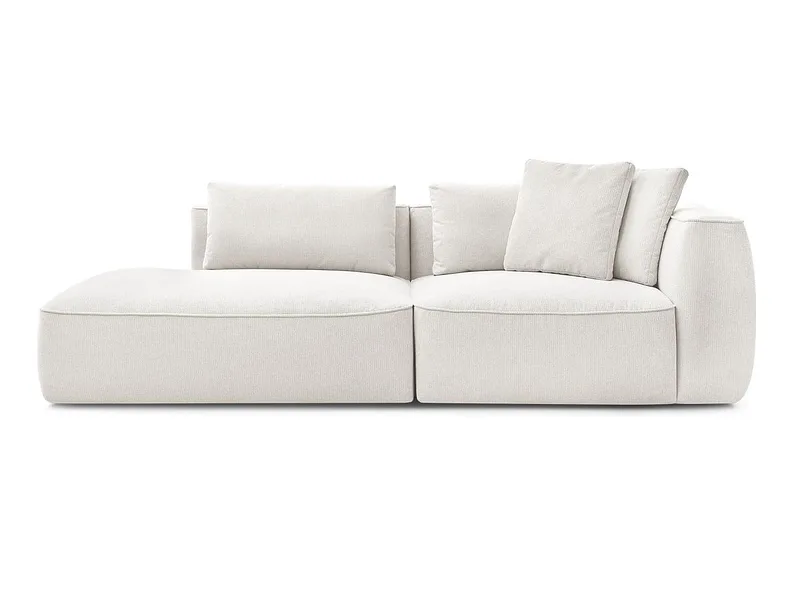 3er Sofa BOBOCHIC LEOPOLD Stoff chiniert weiss