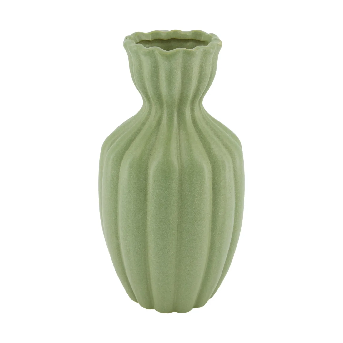Decofinder Vase Keramik, Grün | Schubiger Möbel
