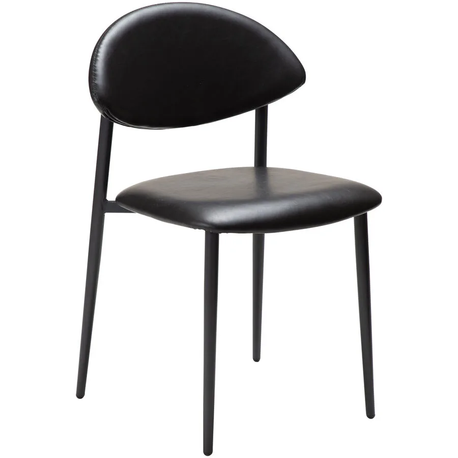 DAN-FORM Stuhl 2er-Set Tush schwarz Kunstleder