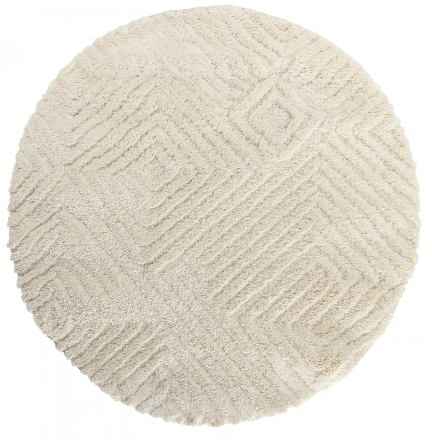 Runde tepper - Monti (offwhite) (Størrelse: Ø 120 cm)