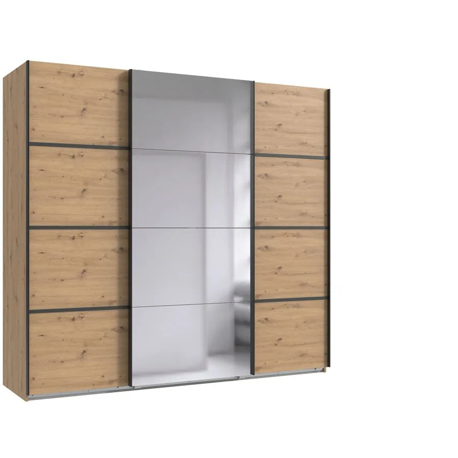 Kleiderschrank Jurky Eiche Nachbildung Holzwerkstoff B 225 cm