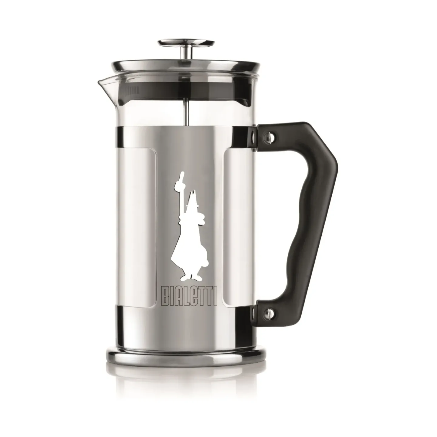 Bialetti Preziosa Stempelkanne 8 Tassen Silber-Schwarz