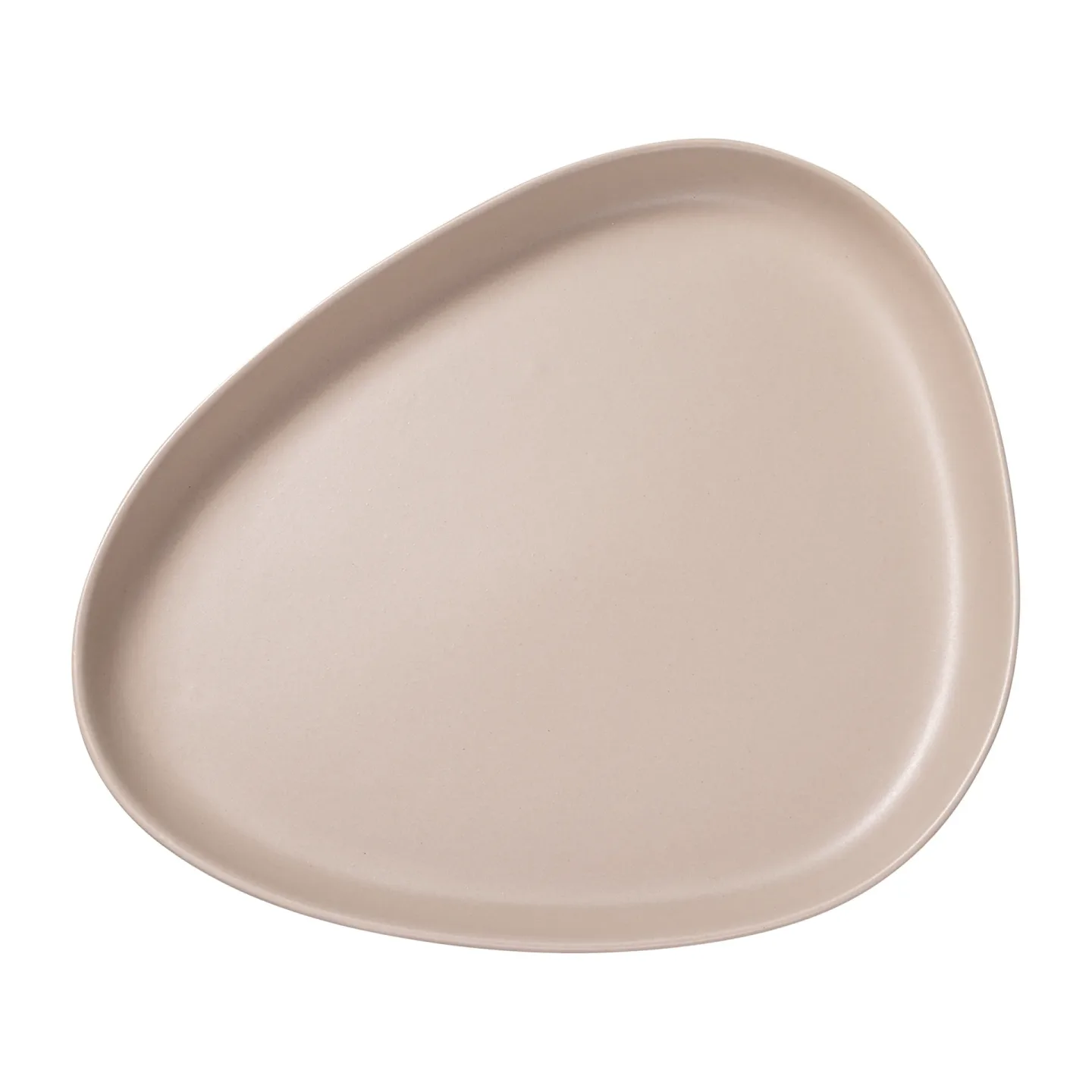 LIND DNA Curve Stoneware Servierteller 30 x 35cm Sand