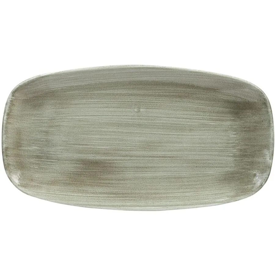 Churchill Servierplatte Stonecast grau/grün Porzellan Oval B 18.9 cm