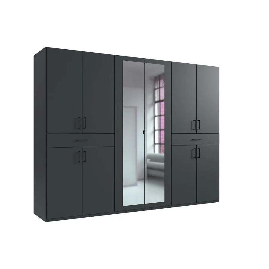 Kleiderschrank Tiby graphit Holzwerkstoff B 270 cm