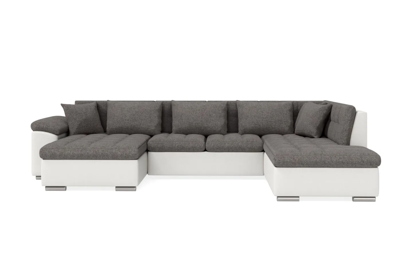 Dynir Hörnbäddsoffa Divan med Förvaring Vänster - Ljusgrå/Vit