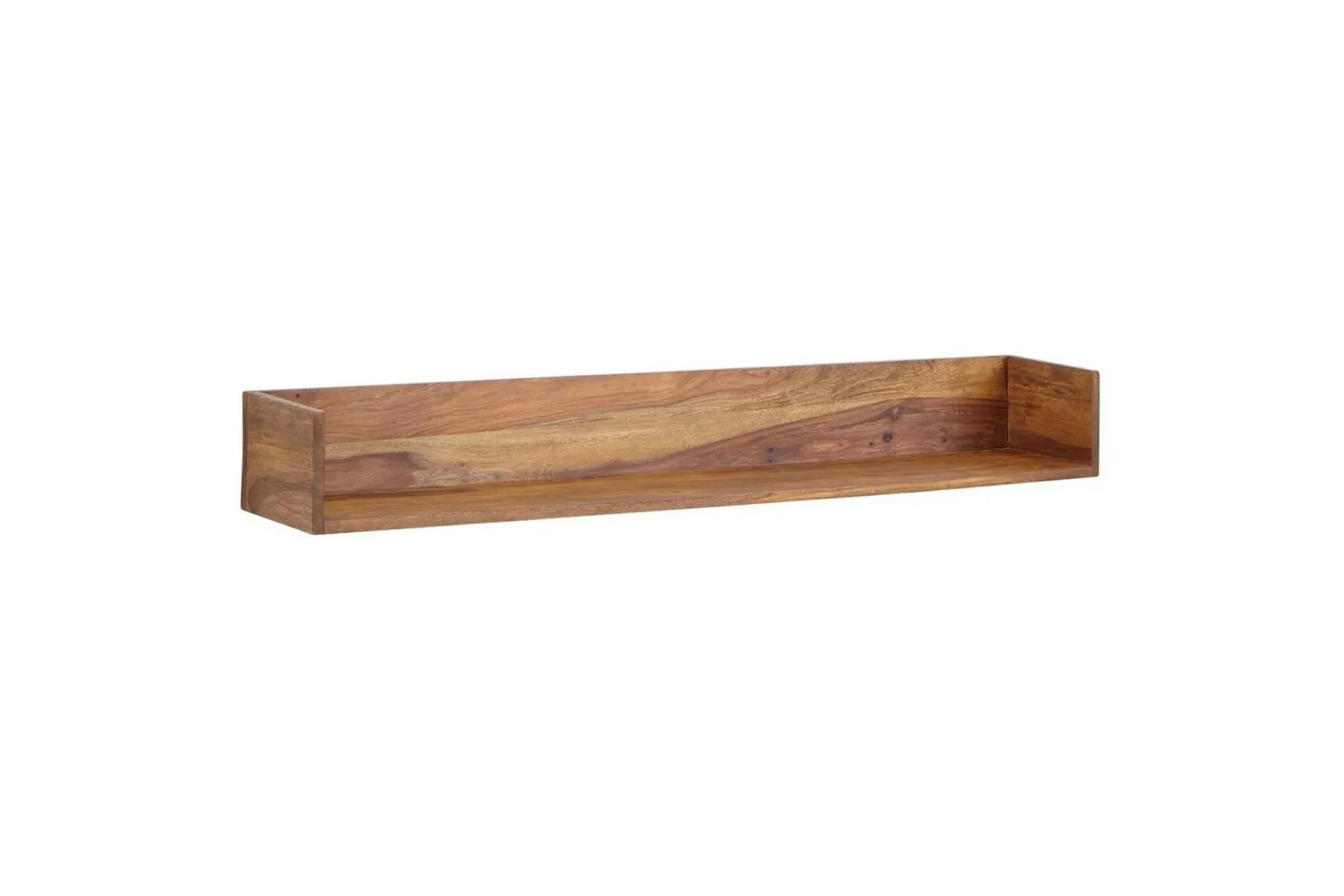 Vägghylla Wohnling Vägghylla i massivt trä, väggmonterad, 120 cm, lantlig stil -