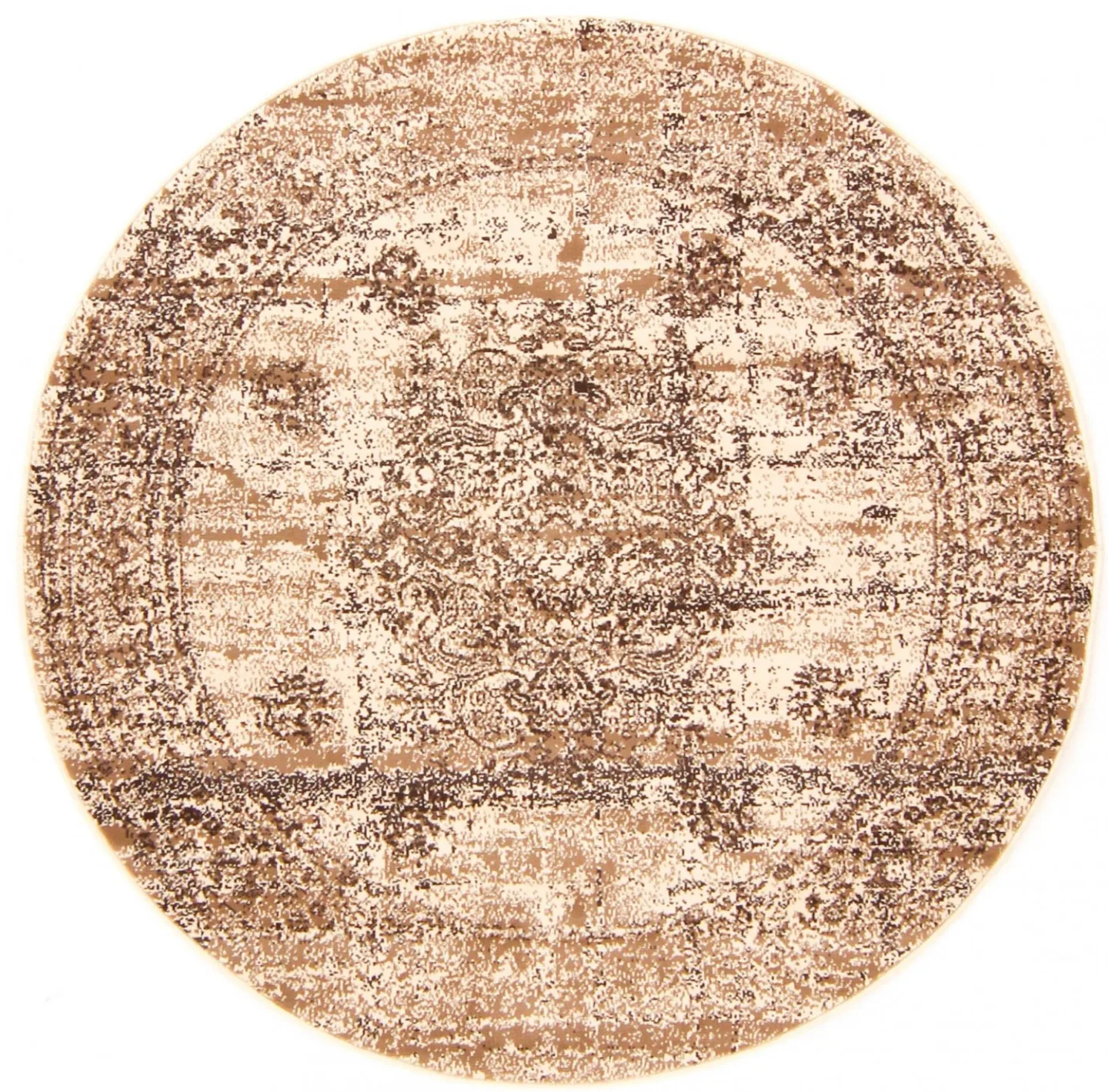 Rundt teppe - Peking Royal (hvit) (Størrelse: Ø 200 cm)