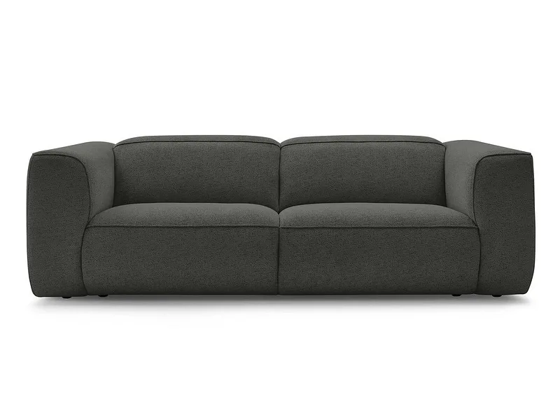 3er Sofa BOBOCHIC WILLIAM Stoff chiniert dunkelgrau