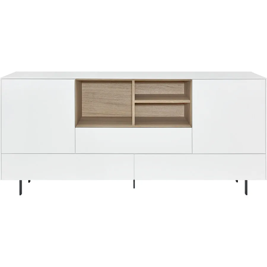 Sideboard Milo Weiss, Natur Holzwerkstoff B 180 H 85 cm