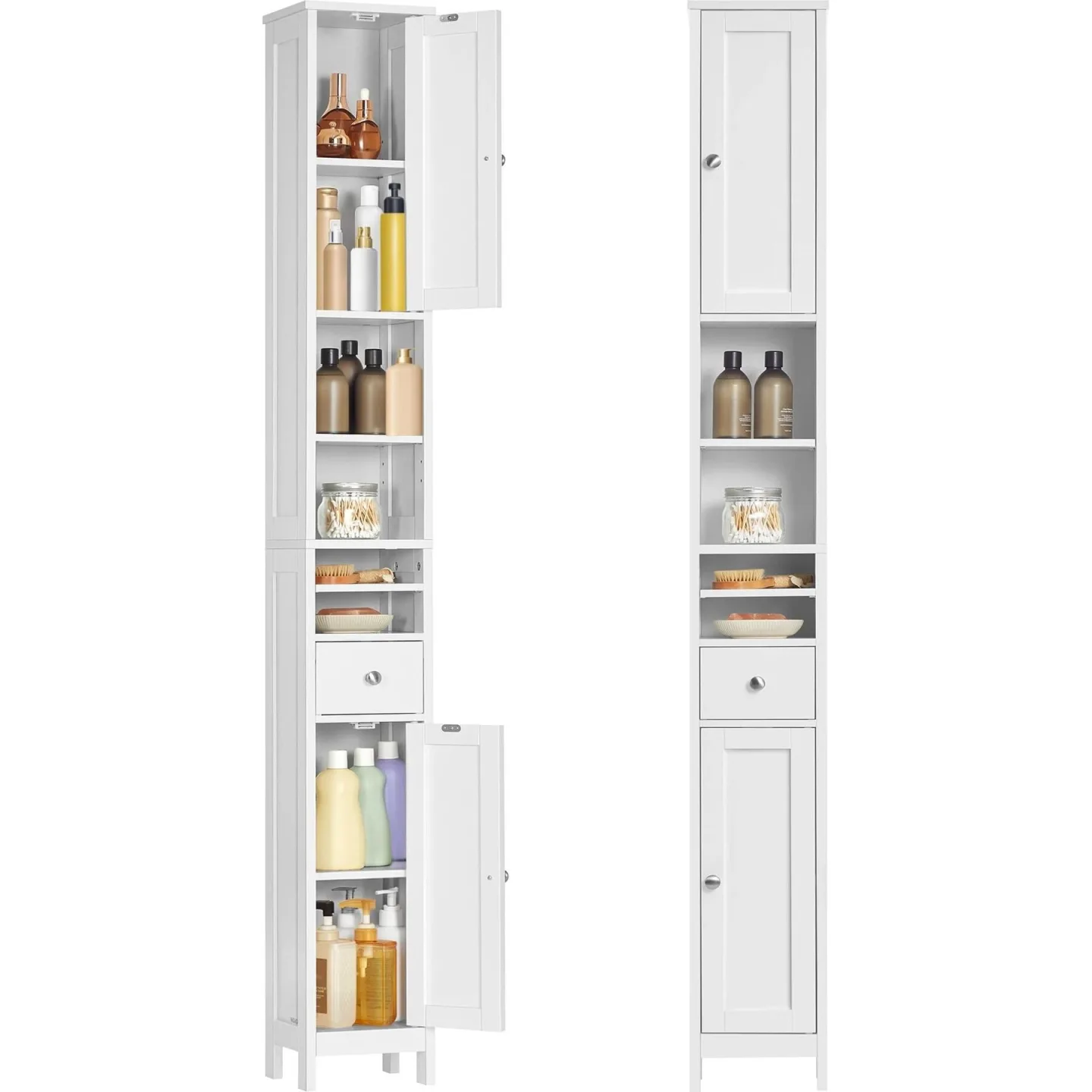 Kommode VASAGLE Weiss B 21.4 H 180 cm - Material: Holz - Kommode