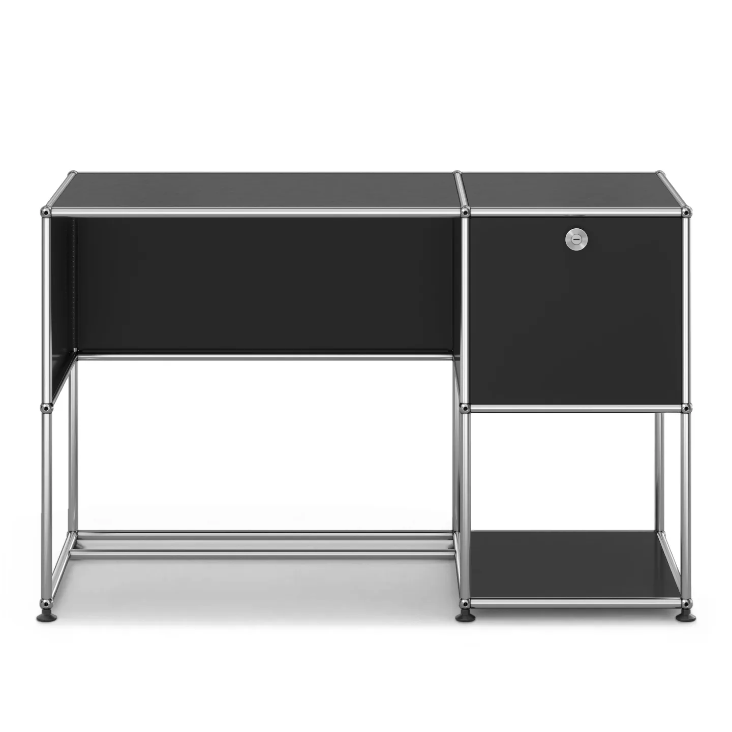 USM - USM Haller Storage Desk B21 Graphite Black - Skrivbord - Fritz Haller & Paul Schärer - Svart - Metall