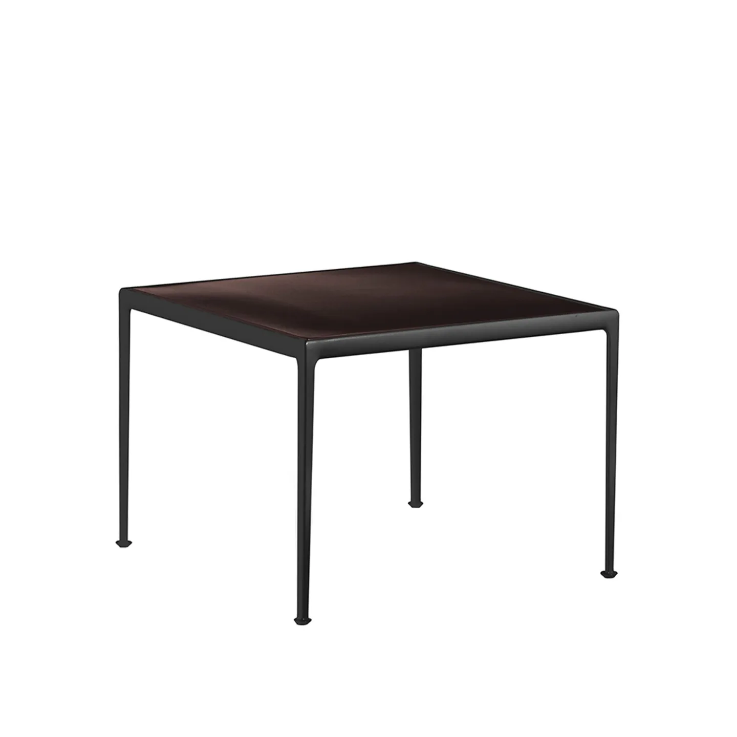 Knoll - 1966 Dining Table, Kvadratisk, 71 x 71 cm, Svart (Onyx) - Matbord utomhus - Richard Schultz - Svart - Metall