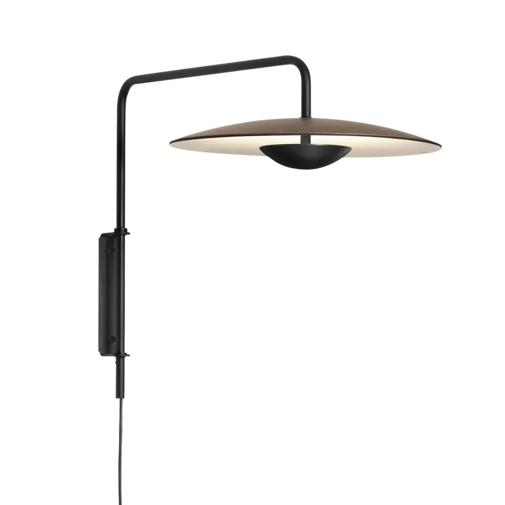 Marset Ginger 20 A vägglampa wenge, svart stålstativ