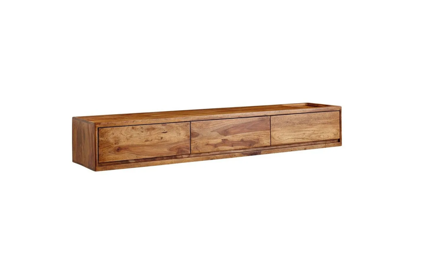 Lowboard Wohnling Massivt trä hängande med 3 lådor lantlig stil -