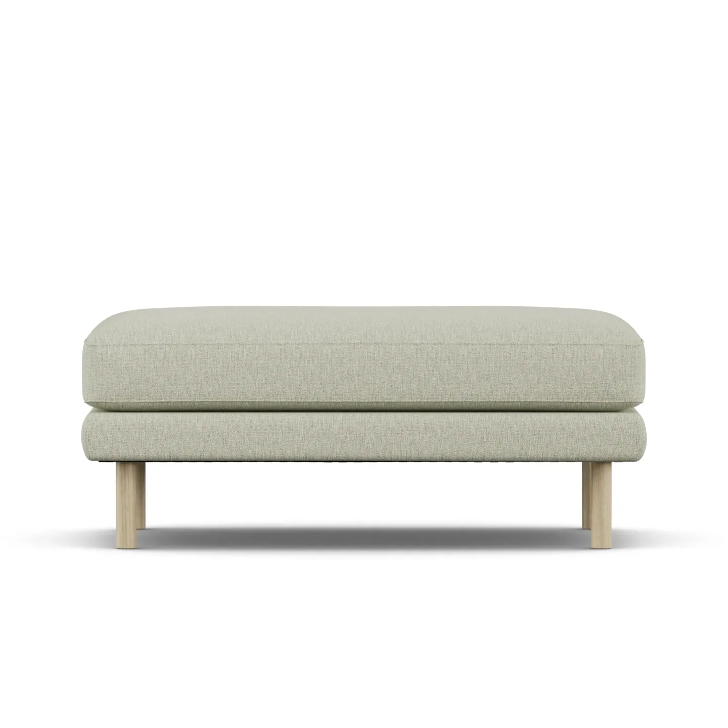 1898 Bredhult Fußhocker Luiza Beige 3981-Eiche weiß geölt