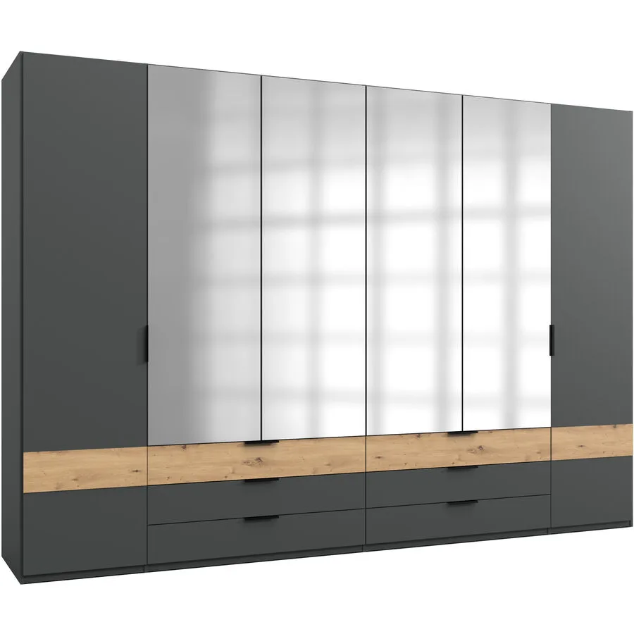 Schrank Shane Eiche/graphit Holzwerkstoff B 270 cm