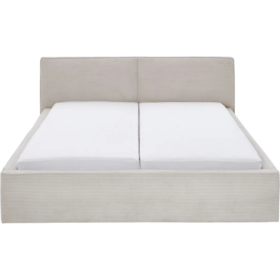 Bett Magnor Grau Stoff 180 x 200 cm