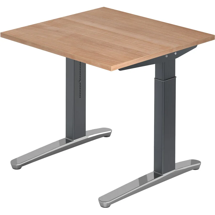 Schreibtisch Office nussbaum Holzwerkstoff B 80 T 80 cm