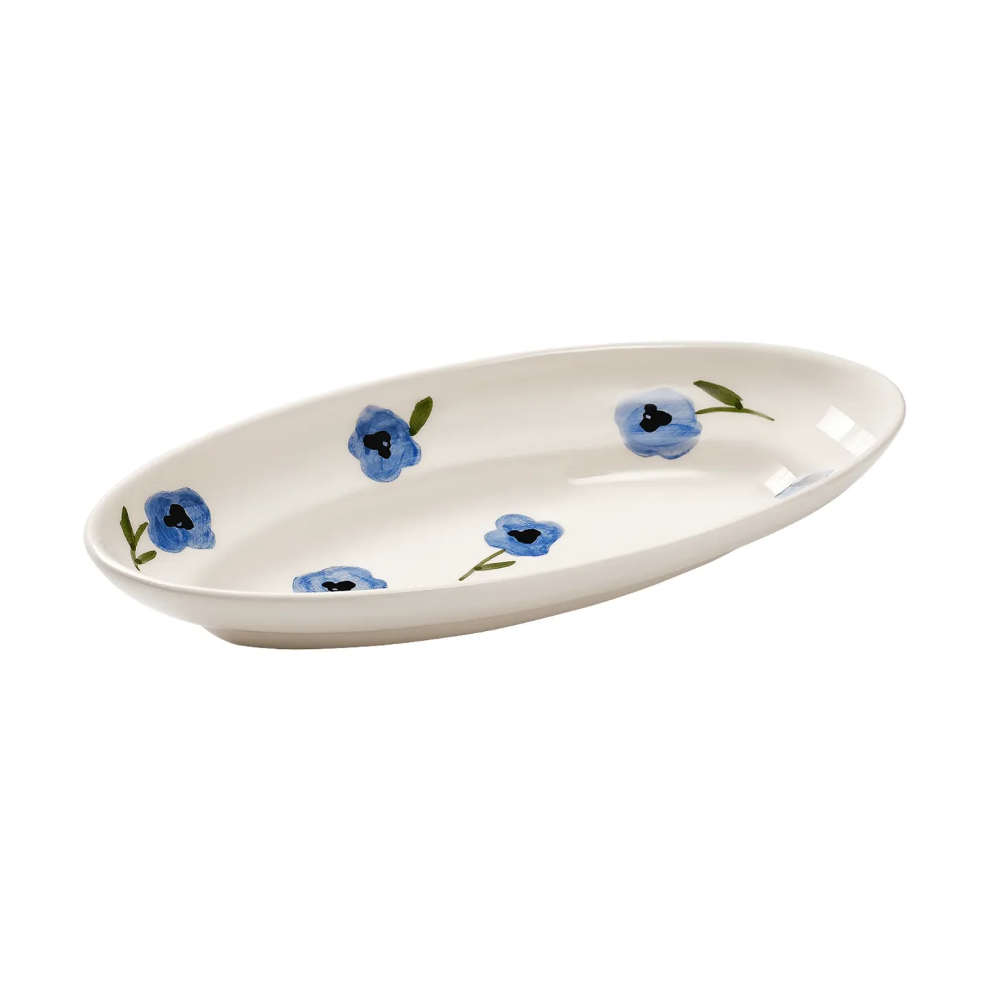 Pick a Poppy Madelen Möllard Pansy Servierplatte Blau, Klein, 22,5 cm