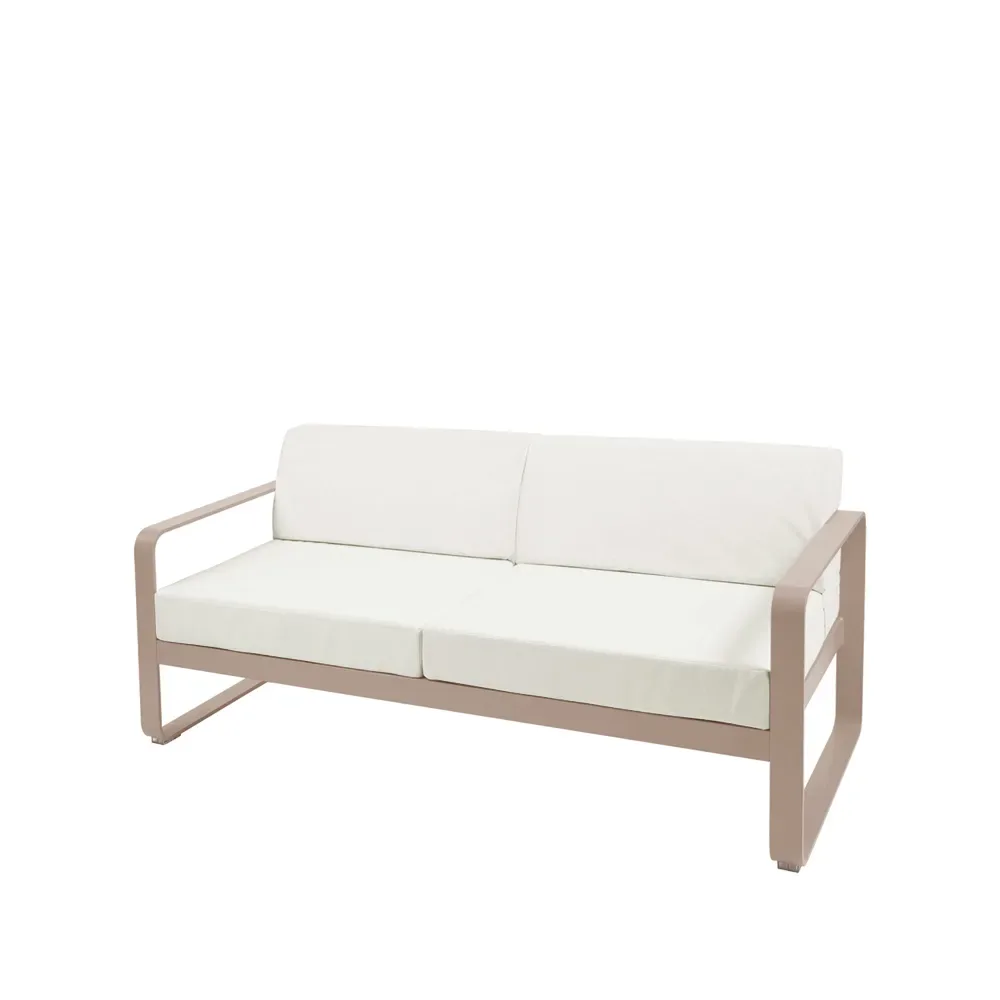 Fermob Bellevie 2-sits soffa Nutmeg (beige), off-white dyna