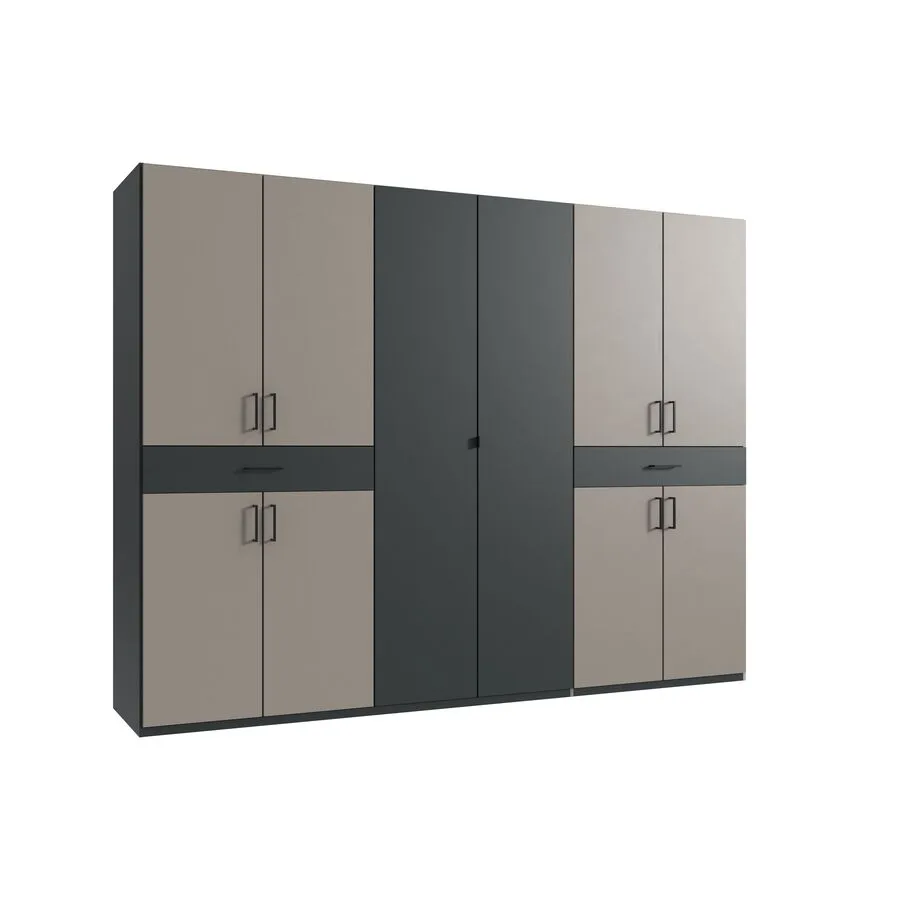 Kleiderschrank Tiby graphit Holzwerkstoff B 270 cm