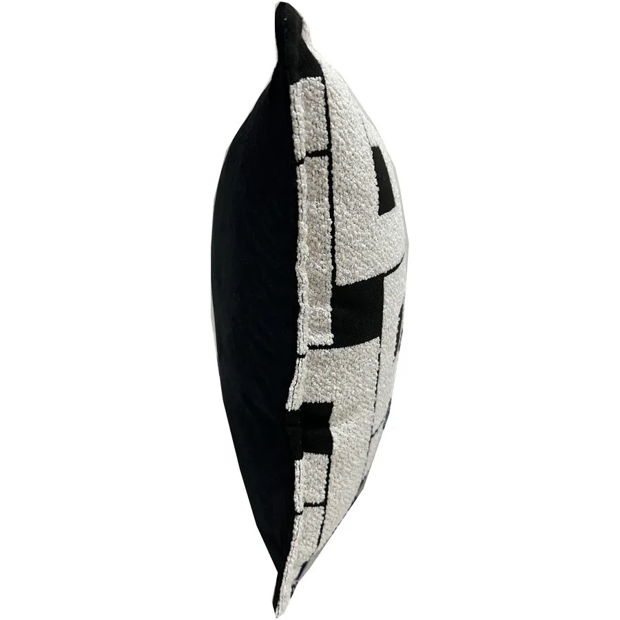 Zierkissen Dina Schwarz/Weiss Polyester 30 cm 50 cm