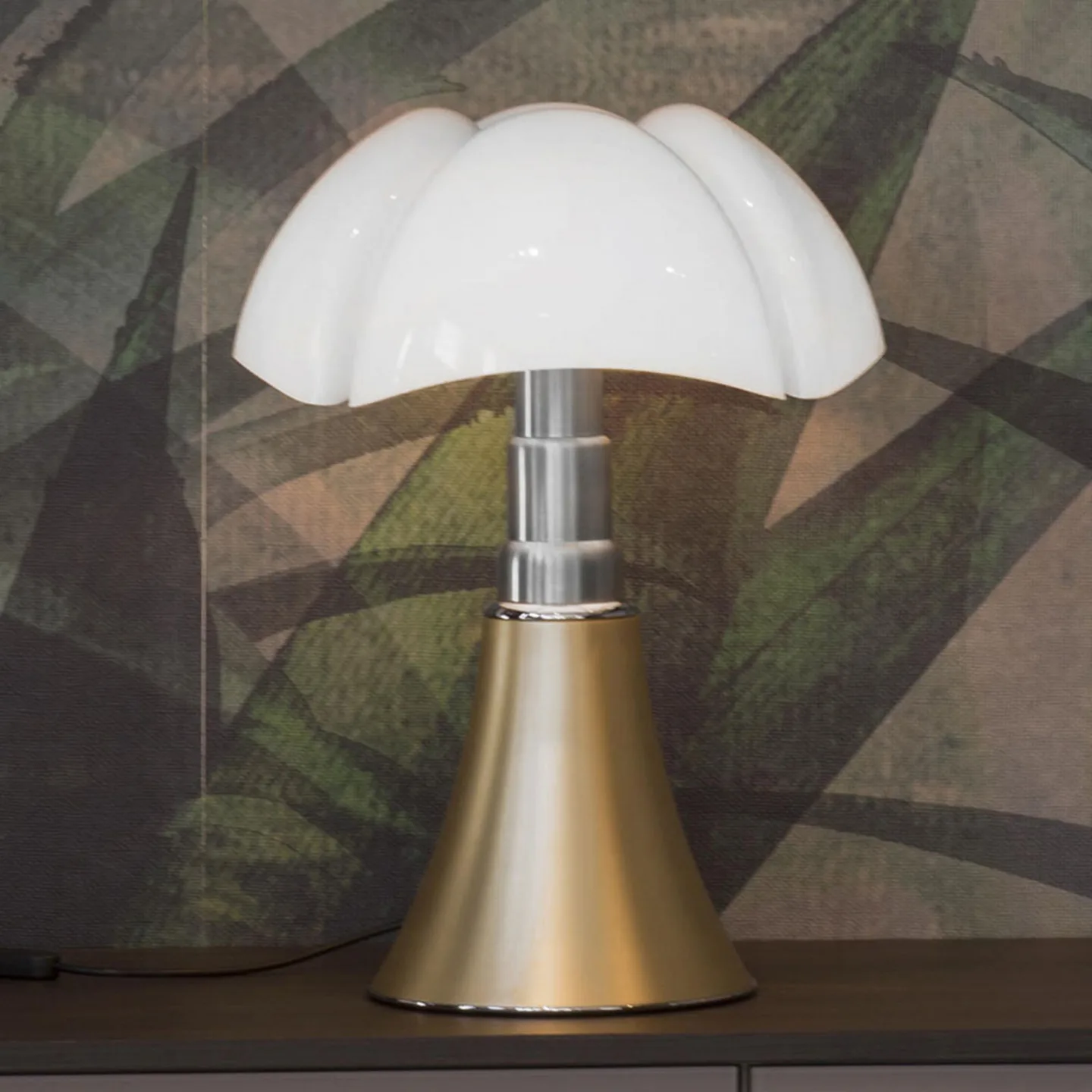 Pipistrello Med, dimmer, messing - Martinelli Luce - Stue - Design - Metall - Med skjerm