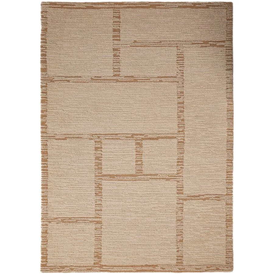 Teppich Holland Natur Architektonisch 100% Wolle 140 x 200 cm