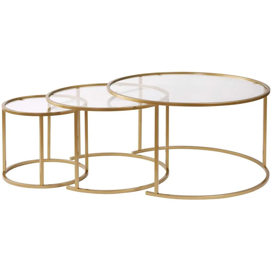 Georis Transparent/Gold Glas/Metall 80 cm