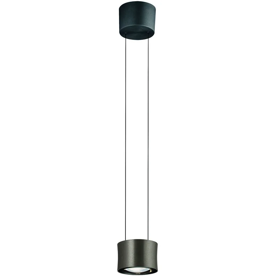 Designer-Pendellampe Bankamp Impulse Bronze 1-flammig vertical flex - LED - Lichtfarbe: Extra warmweiss - Material: Glas/Stahl/Aluminium -