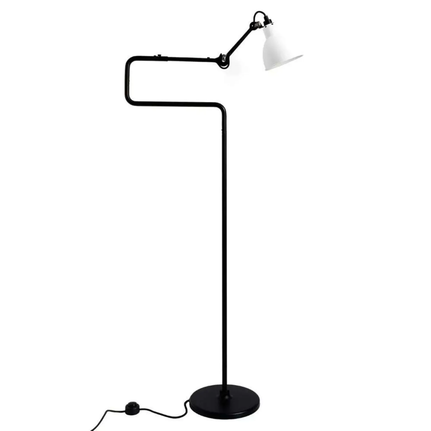 411 Stehleuchte Schwarz/Weiß - Lampe Gras - Wohnzimmer - Metall