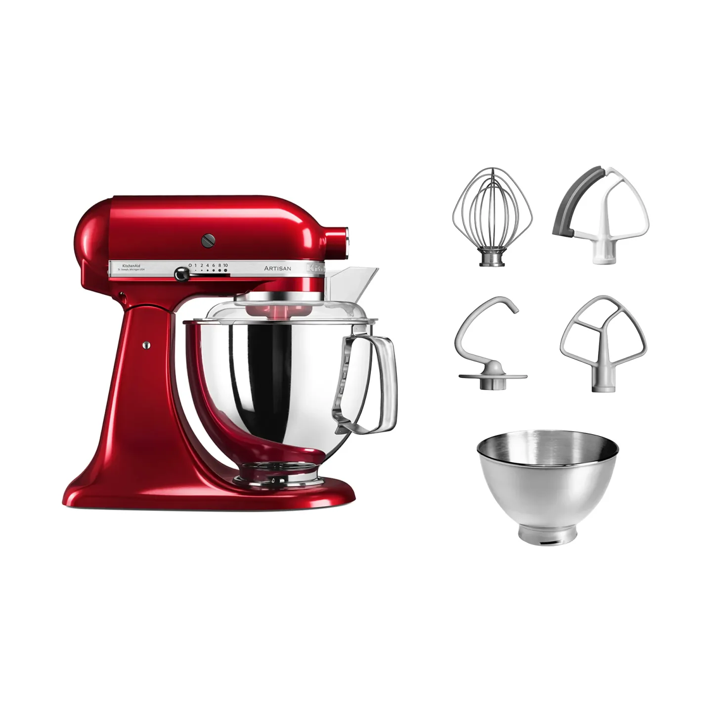 KitchenAid Artisan 175 Küchenmaschine 4,8 l Rotmetallic
