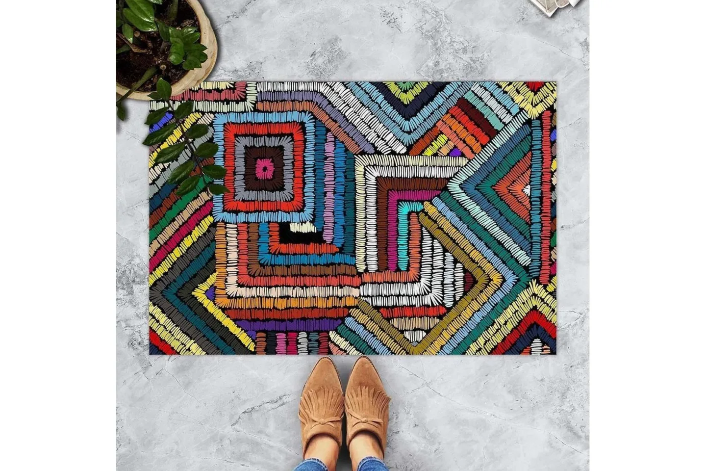 Chilai Dörrmatta 45x70 cm - PVC/Multifärgad