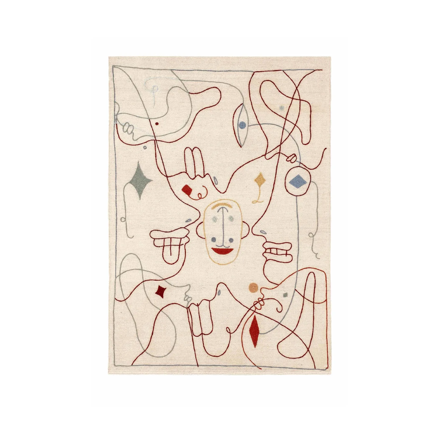 Nanimarquina - Silhouette Kilim Rug 170x240 cm - Ullmattor - Jaime Hayon - Flerfärgad - Ull